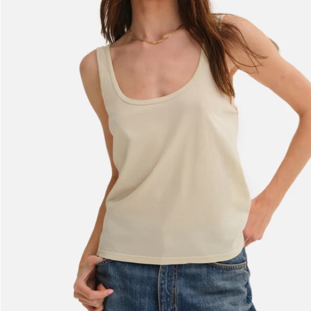 Mate The Label Organic Cotton Layering Tank Bone